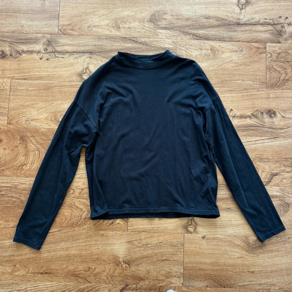 Everlane Mock Neck Long Sleeve Shirt